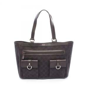 GUCCI Authentic Brown Leather Tote Bag